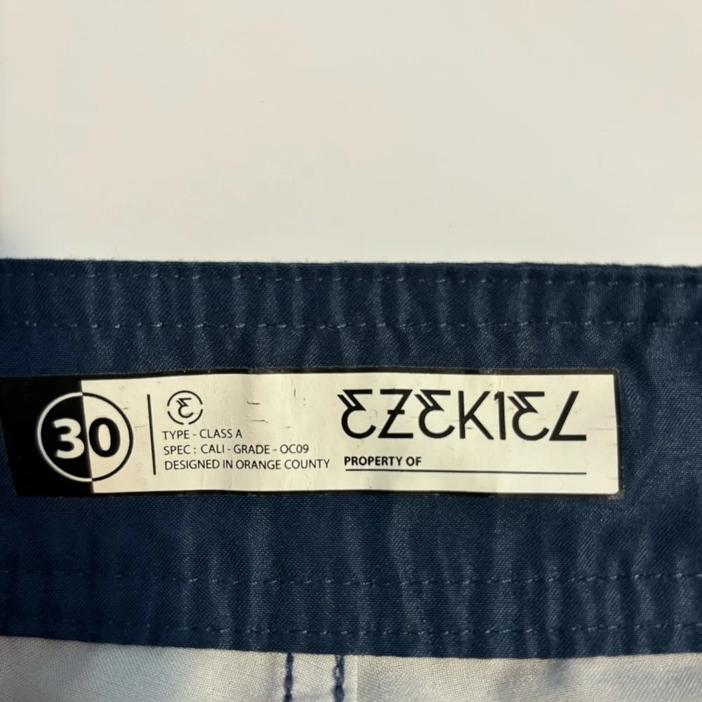 Ezekiel Multicolor Blue Drawstring Back Pocket Beach Swim Trunks Men’s Size 30